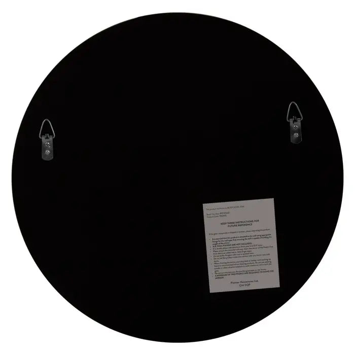 Sleek Silver Round Mirror – Iron Frame & Minimalist Design