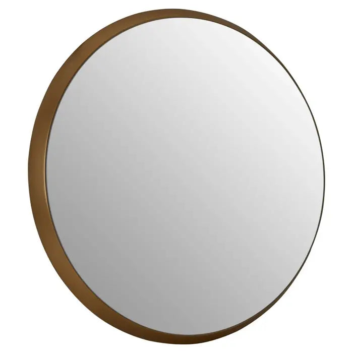 Elegant Gold Round Mirror – Iron Frame & Minimalist Design