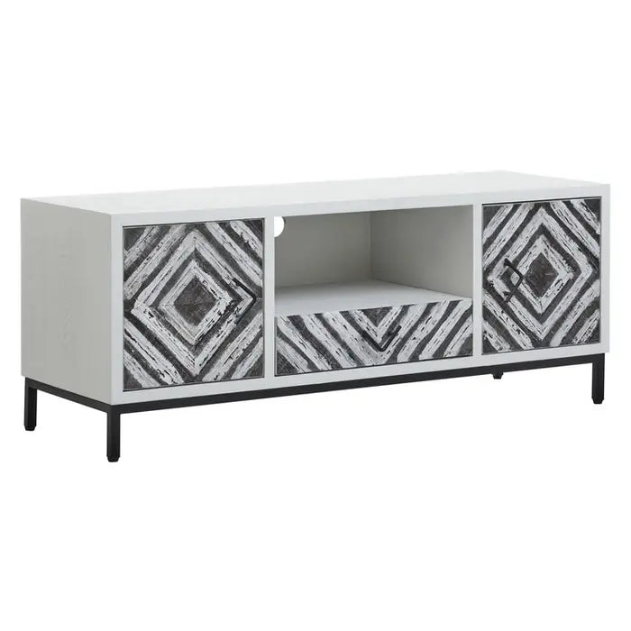 Lombok White Frame Media Unit