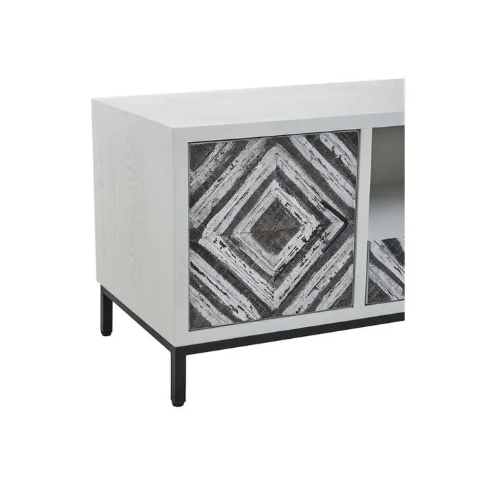 Lombok White Frame Media Unit