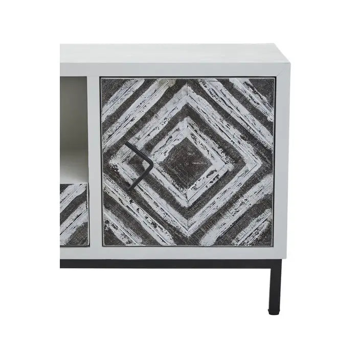 Lombok White Frame Media Unit