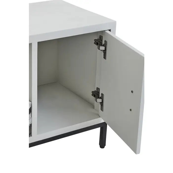 Lombok White Frame Media Unit