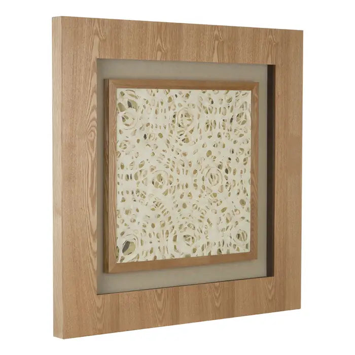 Framed Lattice Design Wall Art In Brown