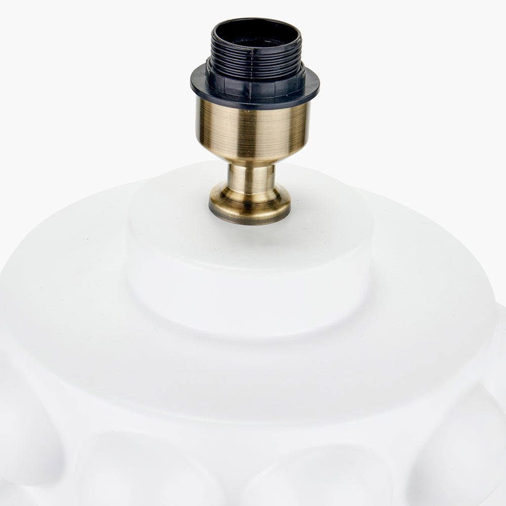 Modern White Ceramic Table Lamp Base – Textured Design & LED Compatible