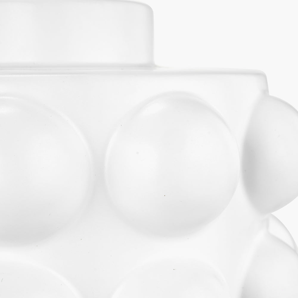 Modern White Ceramic Table Lamp Base – Textured Design & LED Compatible