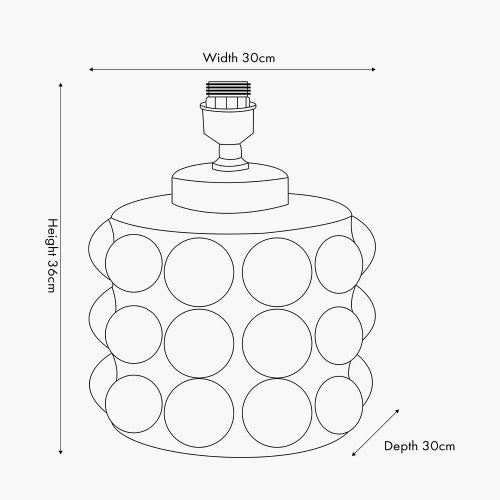 Bold Black Ceramic Table Lamp Base – Textured Design & LED Compatible