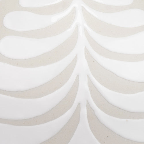 Elegant Grey & White Ceramic Table Lamp Base – Leaf Pattern Design & LED Compatible