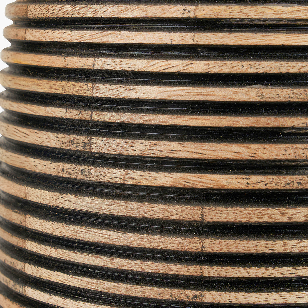 Rustic Mango Wood Table Lamp With White Linen Shade - 52cm