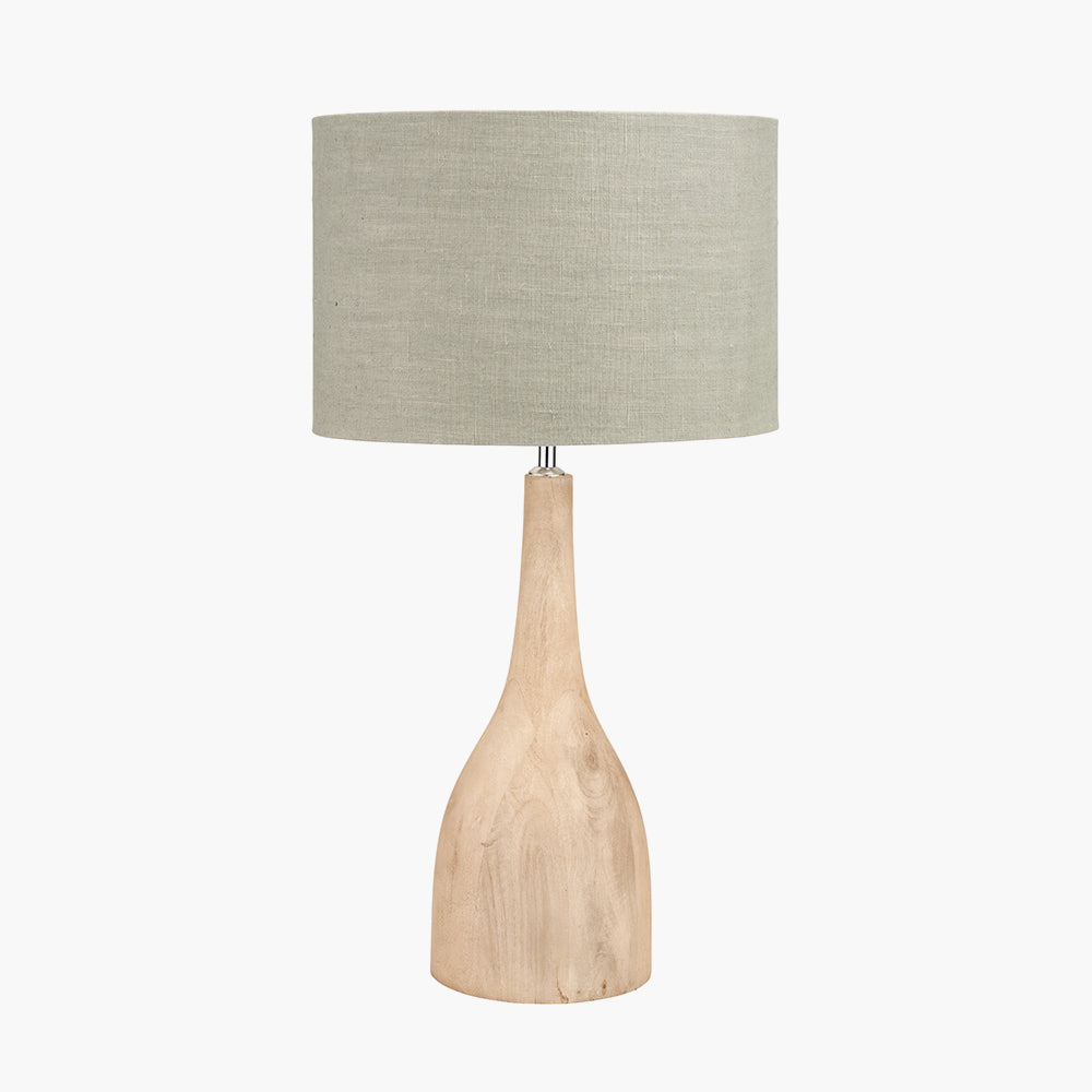 Elegant Natural Mango Wood Table Lamp Base – Sleek Sculptural Design