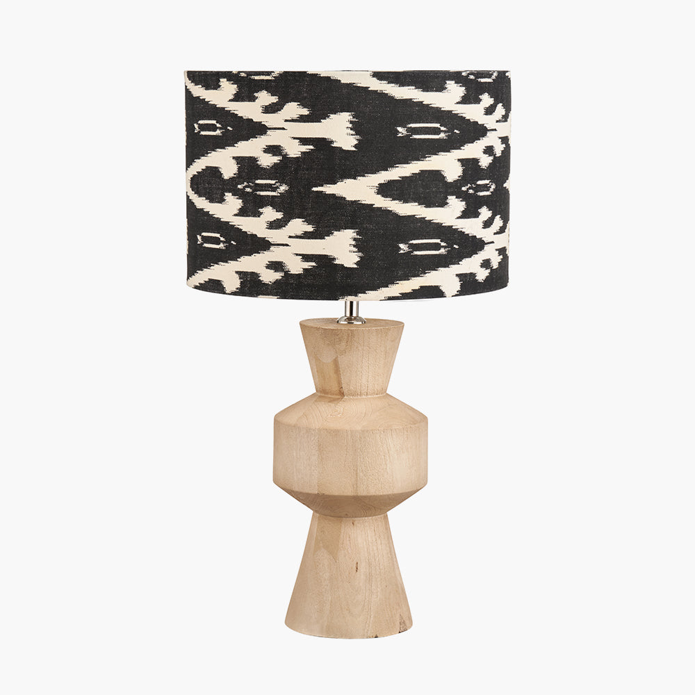 Elegant Sculptural Natural Mango Wood Table Lamp Base – Contemporary Design