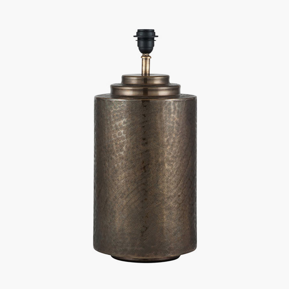 Antique Metal Lamp Base – Brass Finish & Textured Design