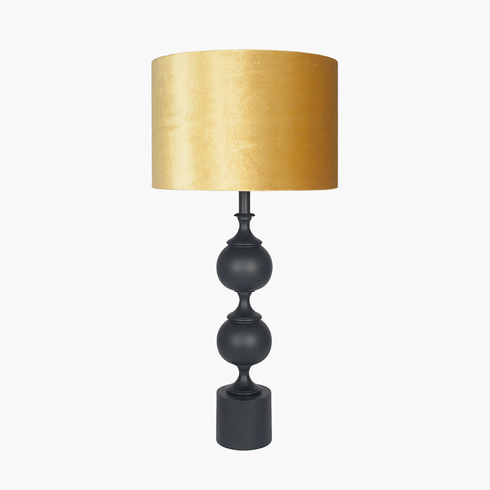 Sleek Matt Black Metal Table Lamp Base – Modern Design