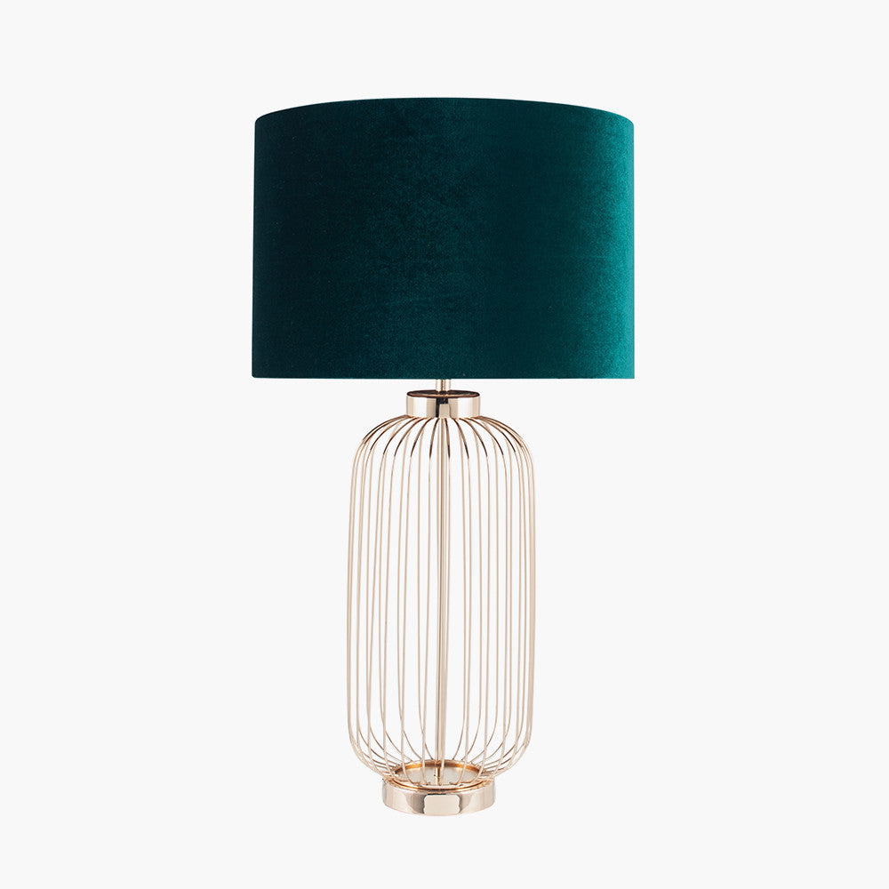 Elegant Gold Metal Cage Table Lamp Base – Modern Design