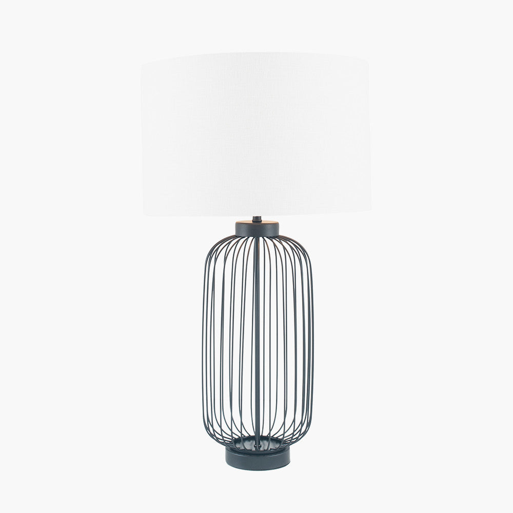 Modern Matt Black Wire Table Lamp – Sleek Metal Frame