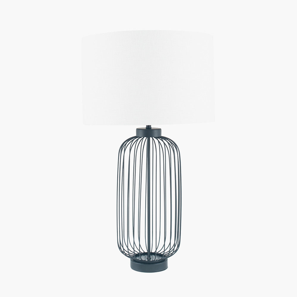 Modern Matt Black Wire Table Lamp – Sleek Metal Frame