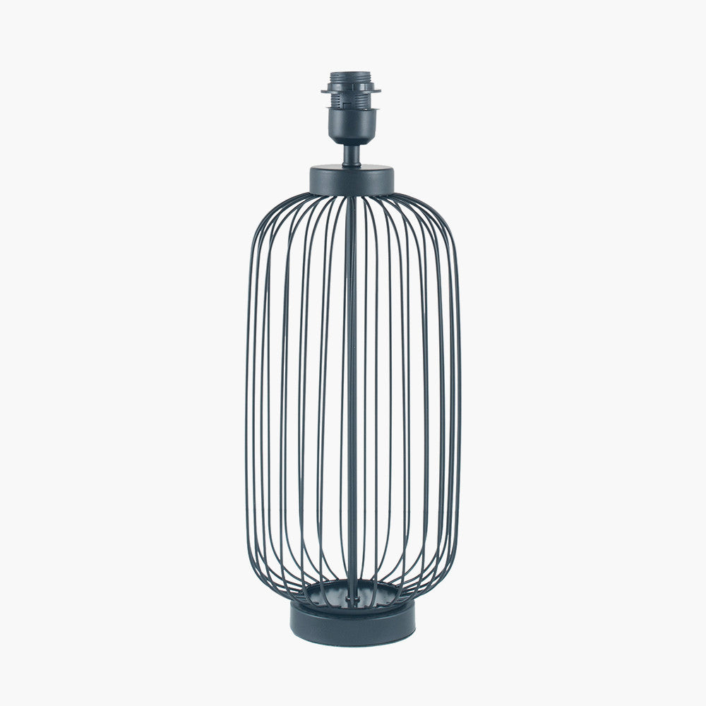 Modern Matt Black Wire Table Lamp – Sleek Metal Frame