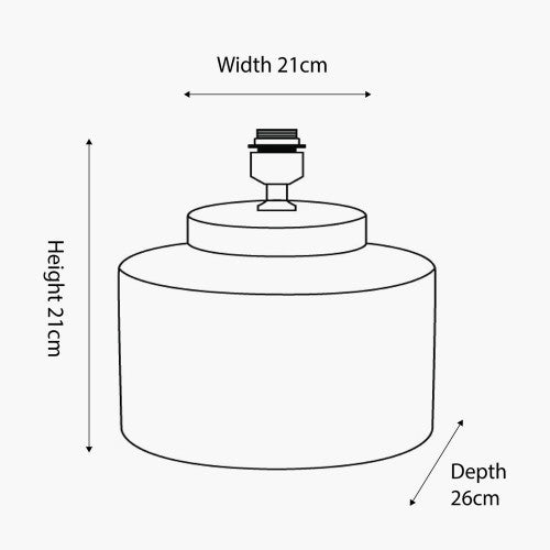 Classic Cream & Black Ceramic Lamp Base with Architectural Design - Small
