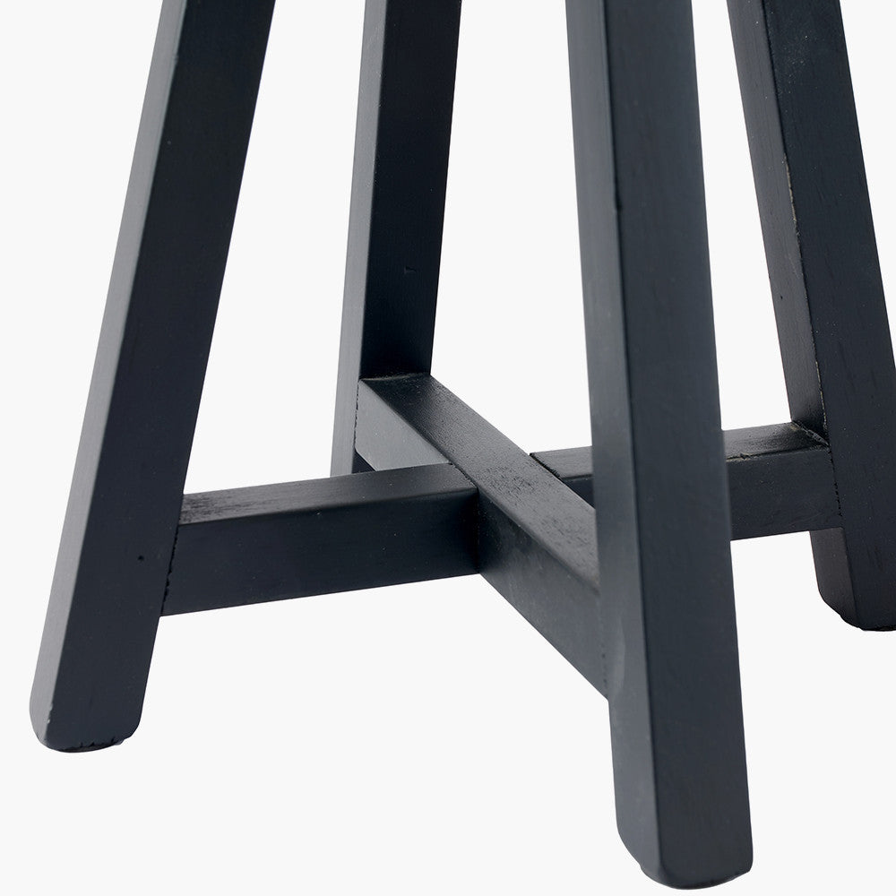 Modern Wooden Table Lamp Base – Tripod Base & Matte Black Finish