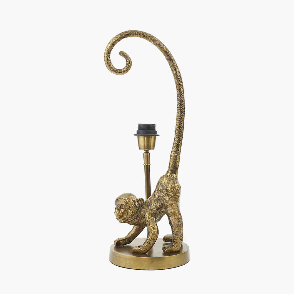 Antique Brass Monkey Table Lamp Base