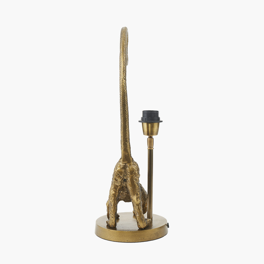 Antique Brass Monkey Table Lamp Base