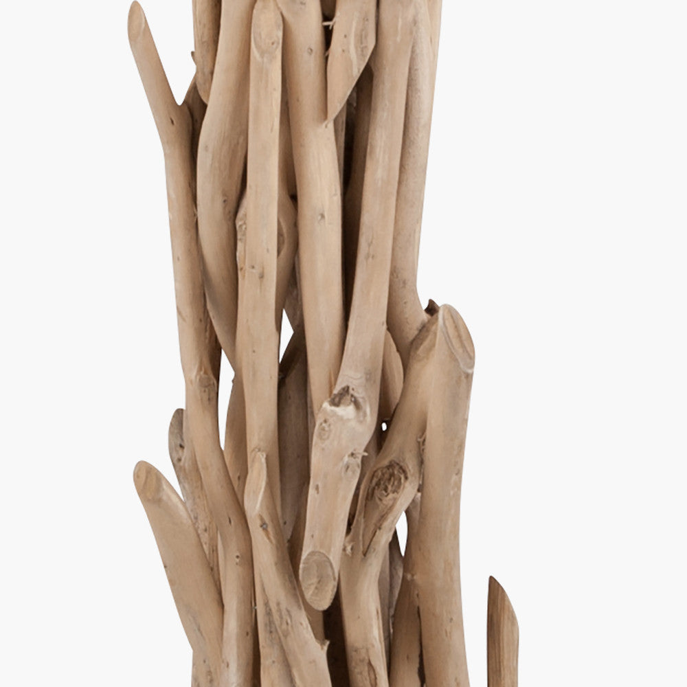 Rustic Natural Wood Floor Lamp – Organic Driftwood Design