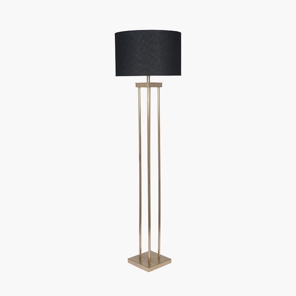 Sophisticated Satin Brass Floor Lamp Base – Modern Metal Frame