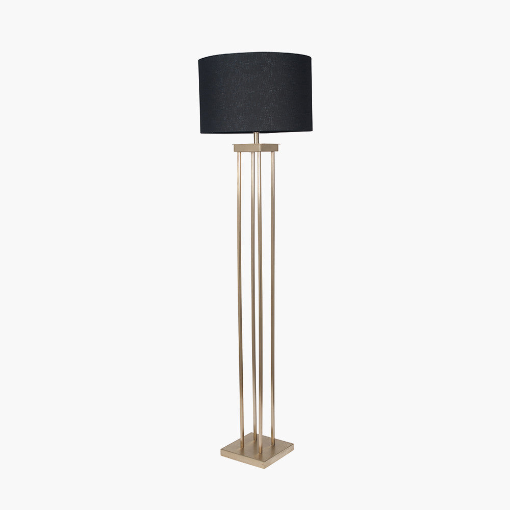 Sophisticated Satin Brass Floor Lamp Base – Modern Metal Frame
