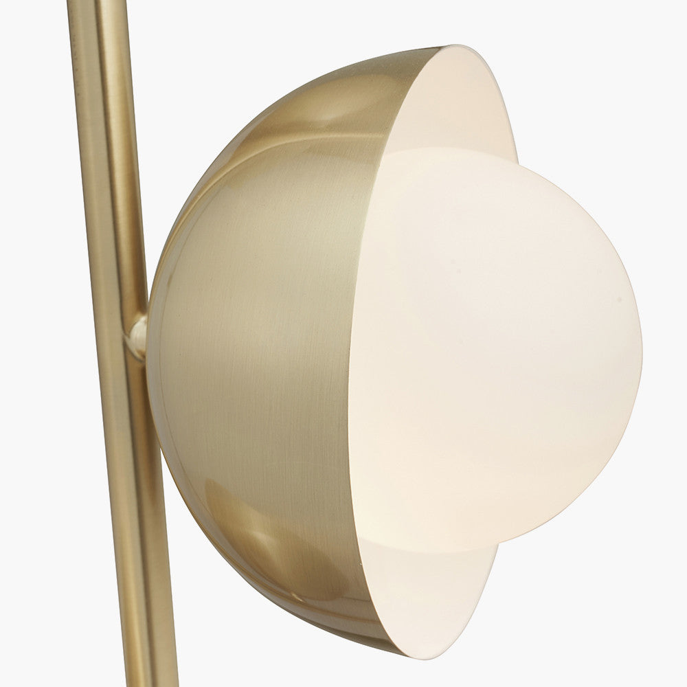 Modern Brushed Brass Floor Lamp – Sculptural Multi Light Design