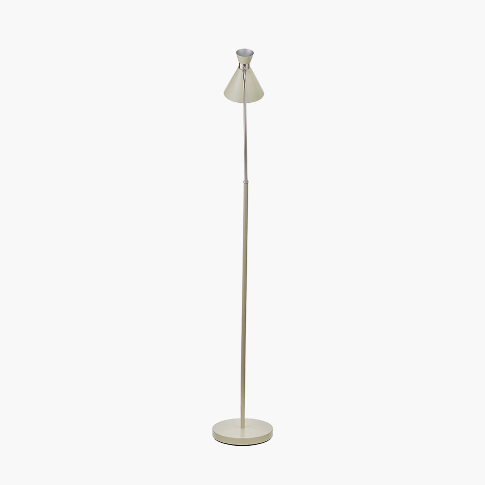 Sage Green & Silver Task Floor Lamp with Adjustable Head