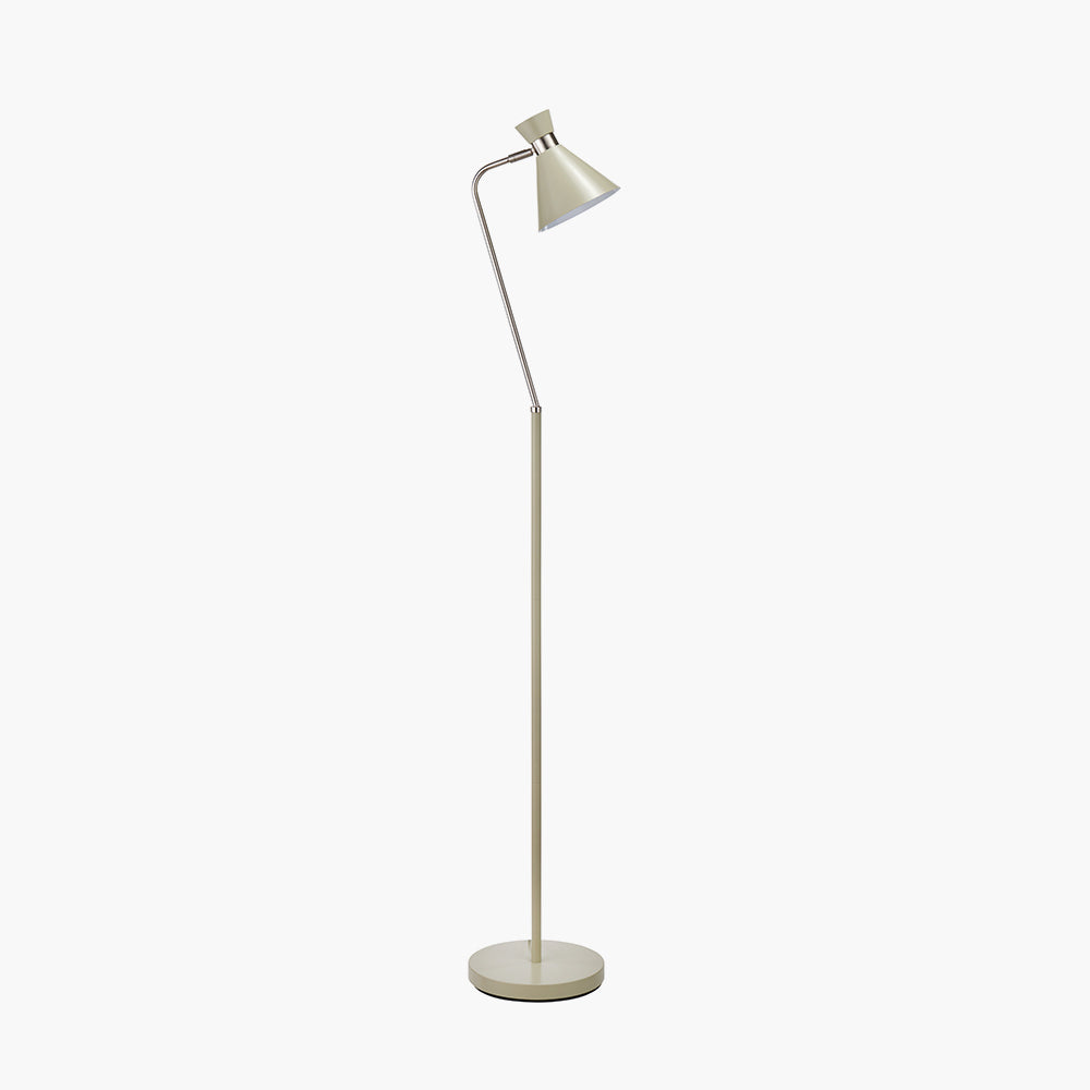 Sage Green & Silver Task Floor Lamp with Adjustable Head