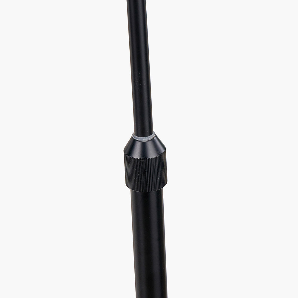 Modern Matt Black Metal Floor Lamp with Marble Base