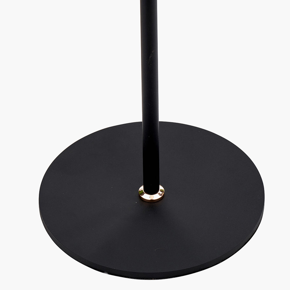 Contemporary Black & Rose Gold Metal Floor Lamp - 151cm