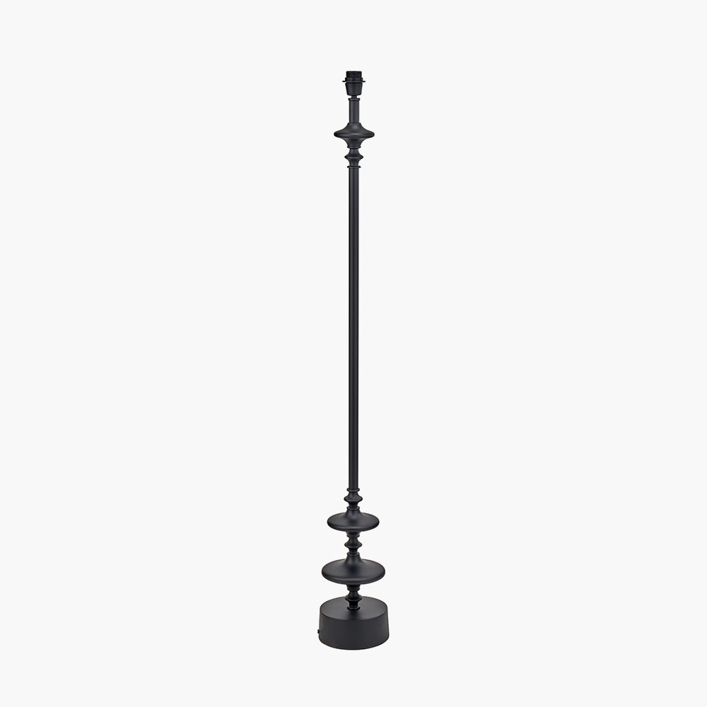 Elegant Matt Black Candlestick Floor Lamp – Base Only - 147cm