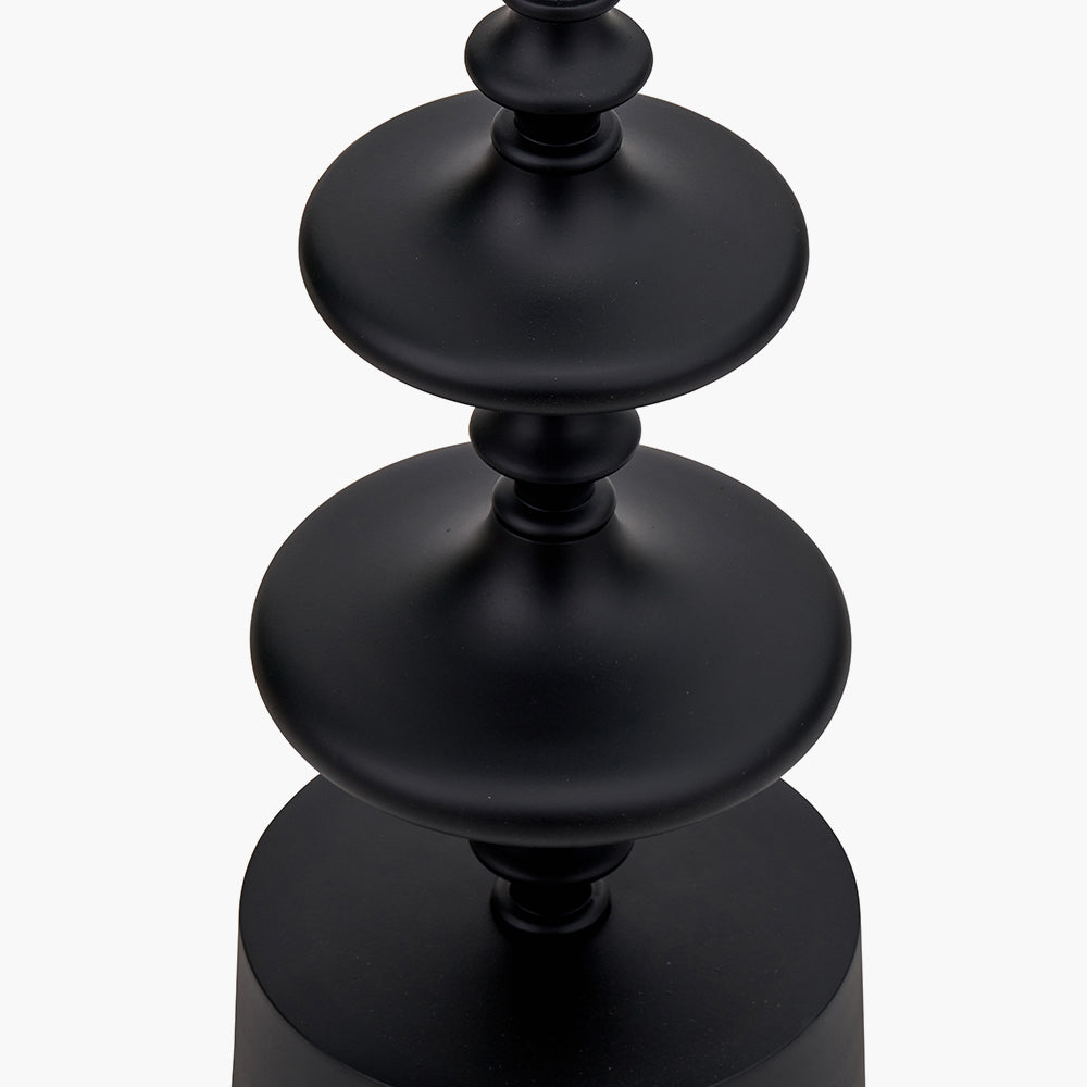 Elegant Matt Black Candlestick Floor Lamp – Base Only - 147cm