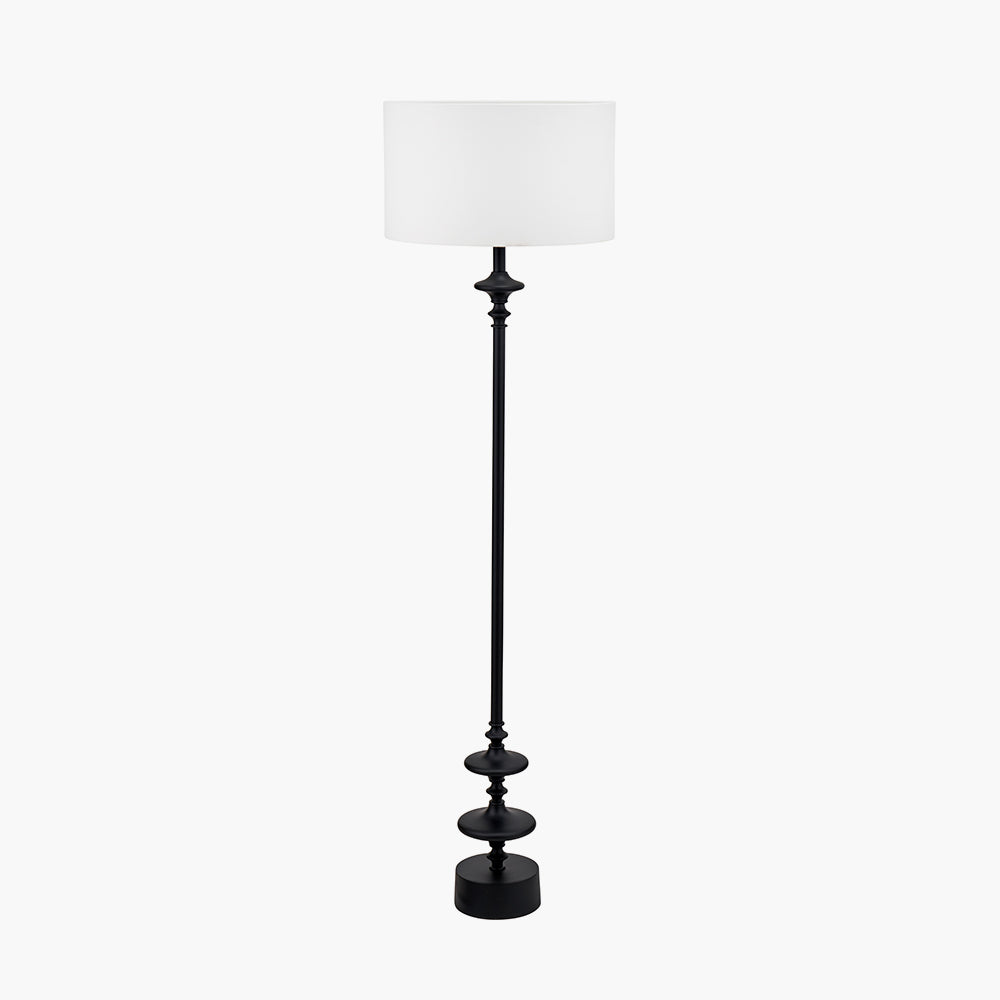 Elegant Matt Black Candlestick Floor Lamp – Base Only - 147cm