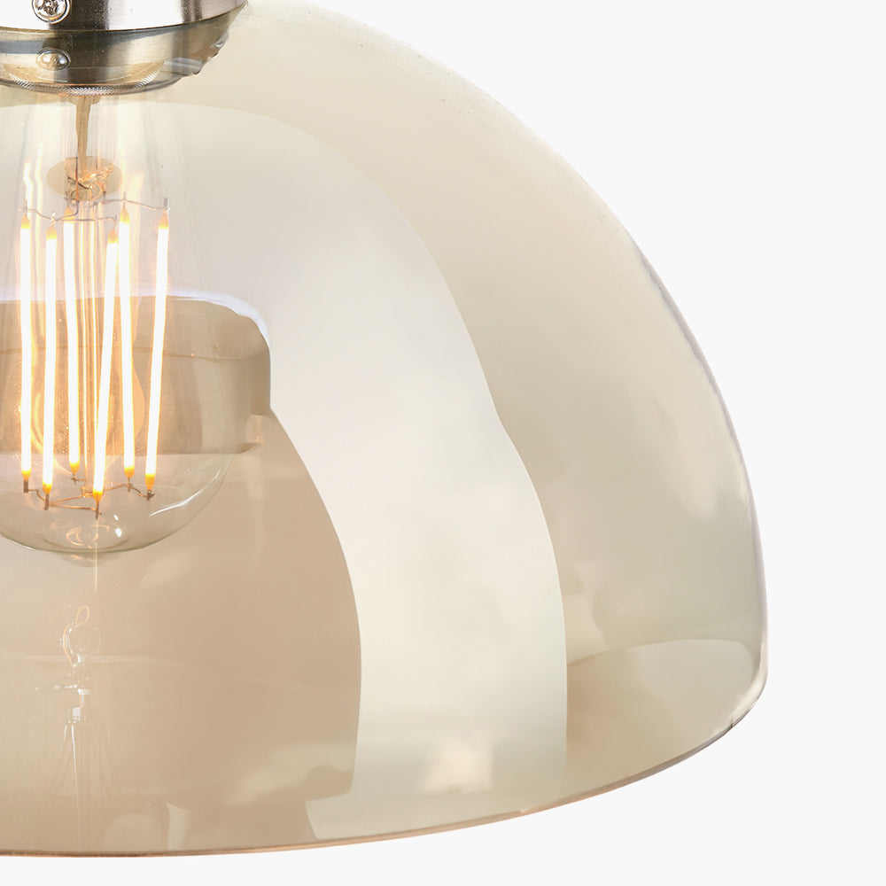 Cecilia Lustre Glass Dome Ceiling Light Pendant - 30 cm