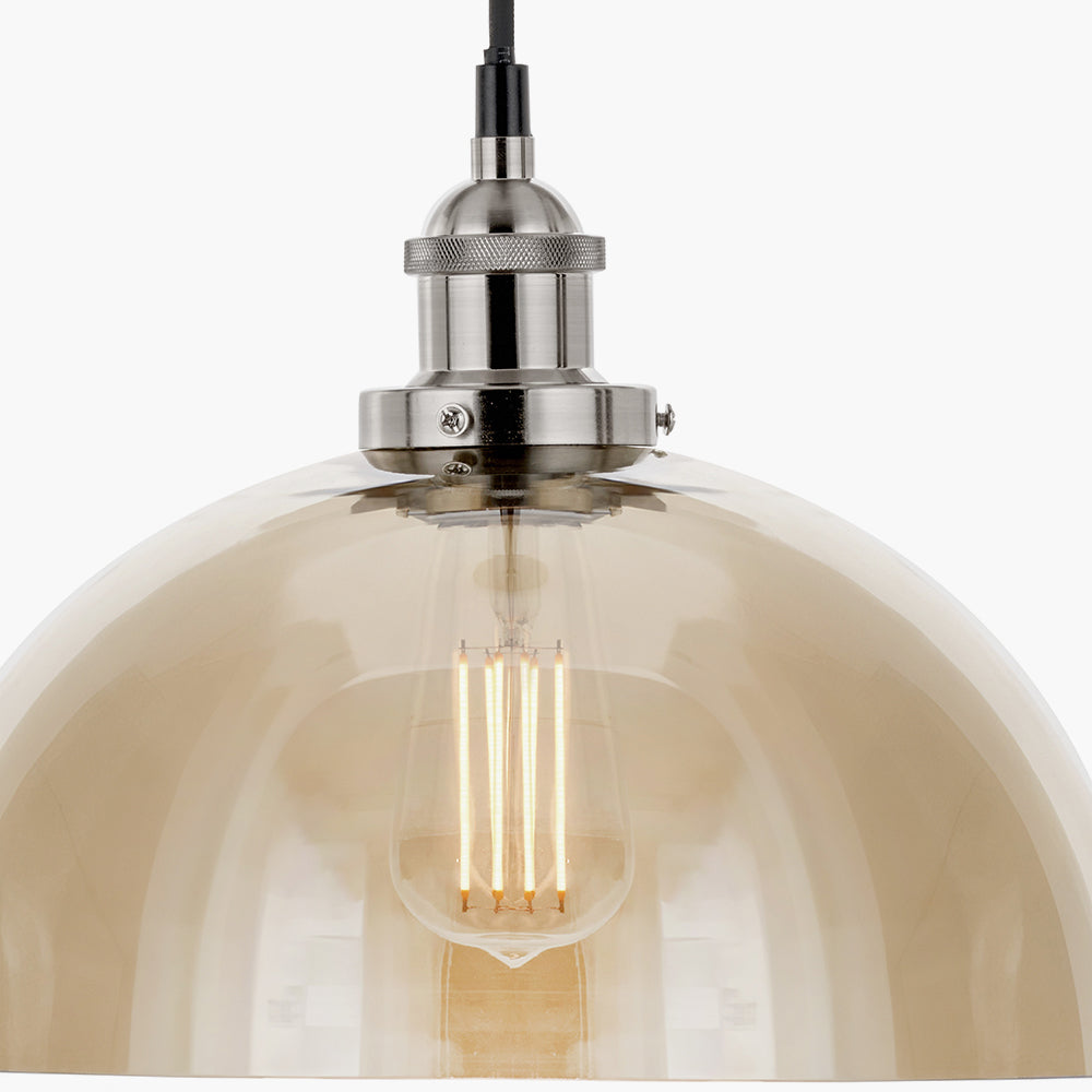 Cecilia Lustre Glass Dome Ceiling Light Pendant - 30 cm