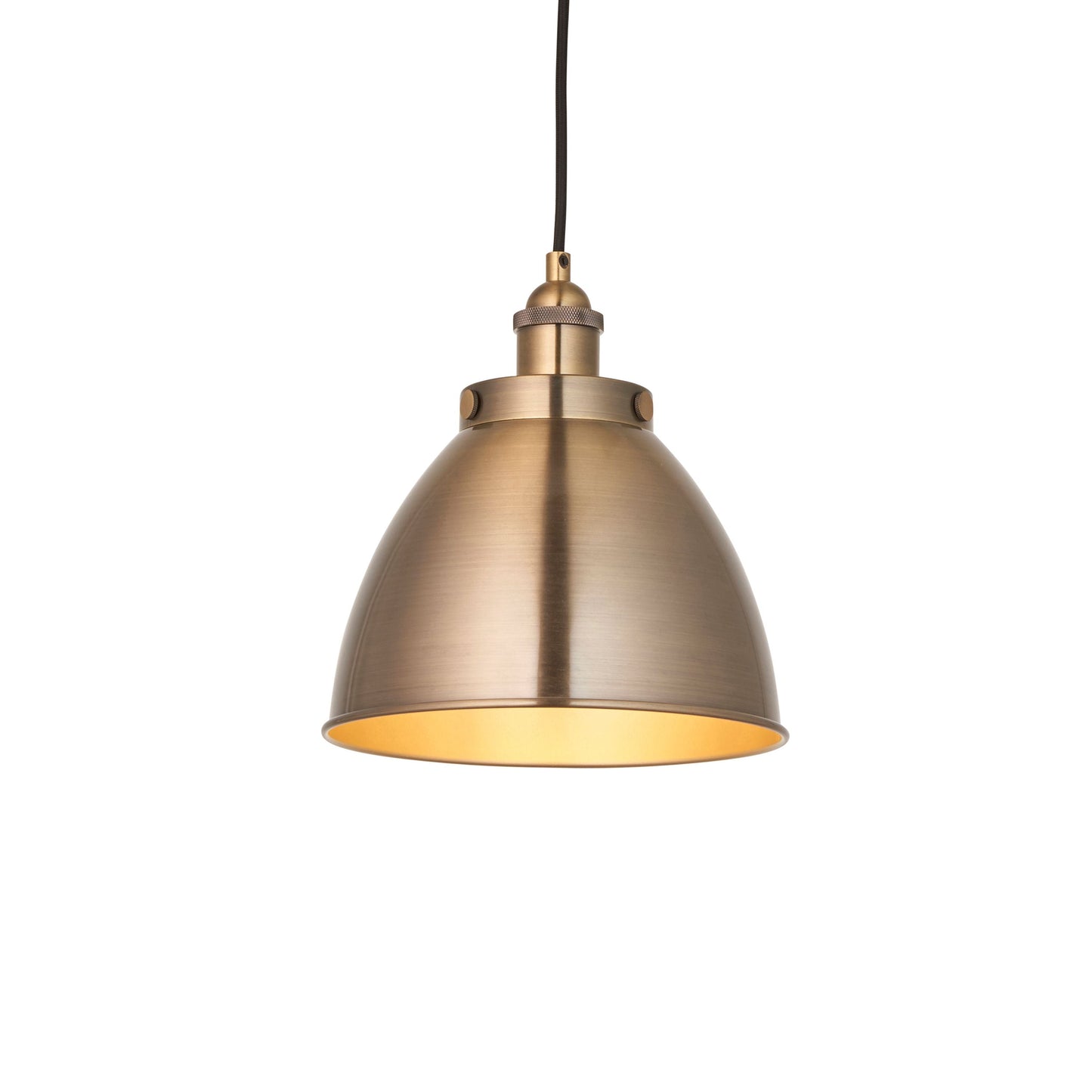 Franklin Antique Brass Industrial Pendant Ceiling Light Small
