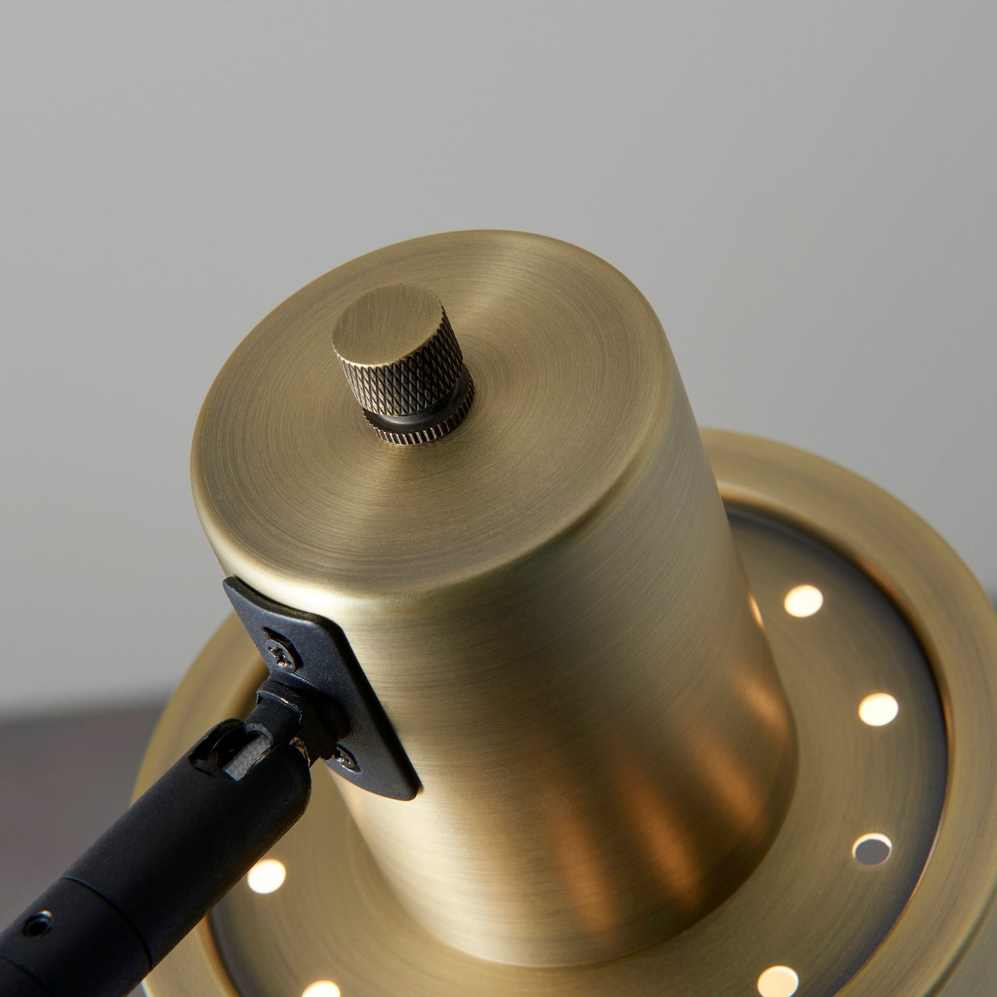 Industrial Modern Black & Bronze Floor Lamp with Adjustable Head