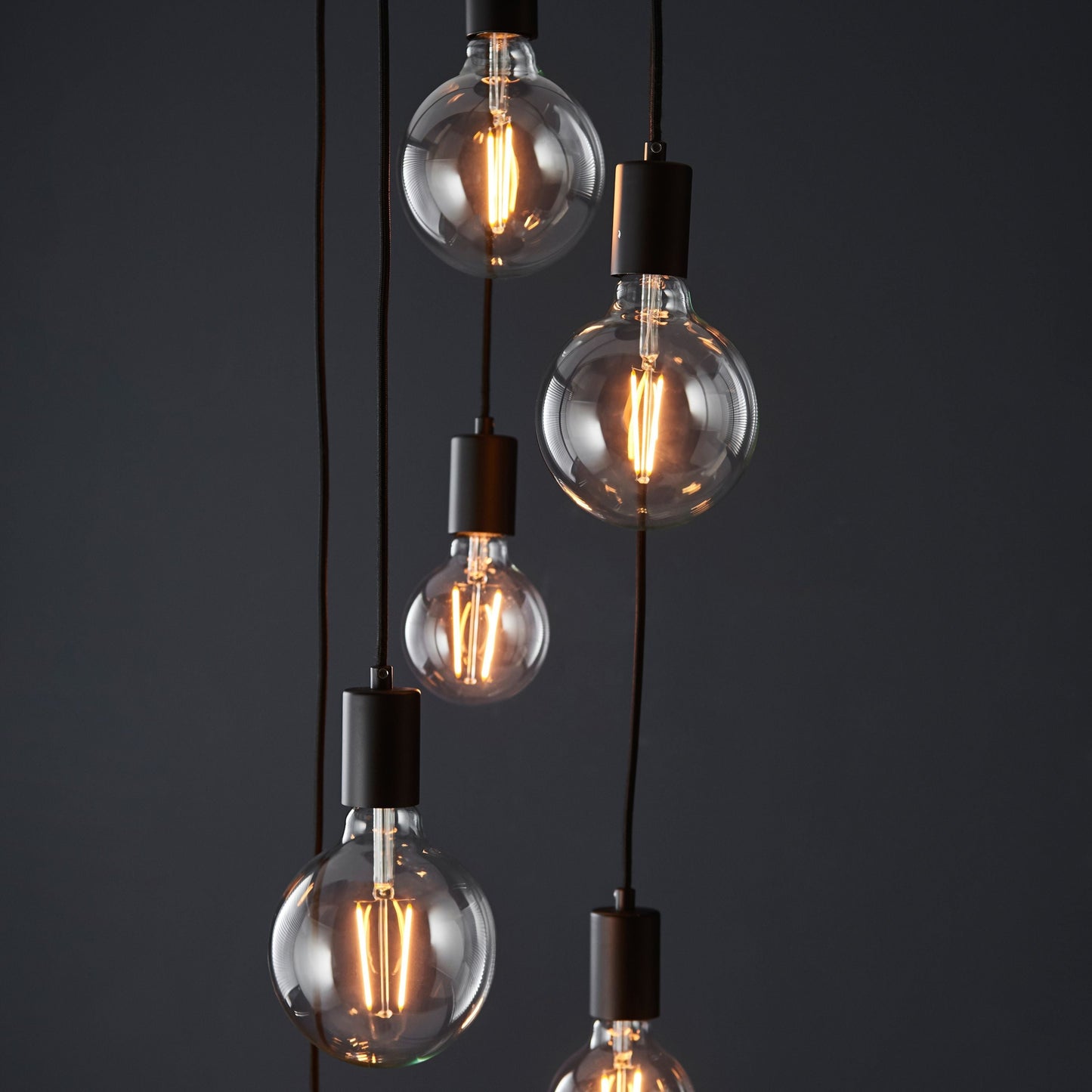 Studio Pendant Light Multiple in Matt Black