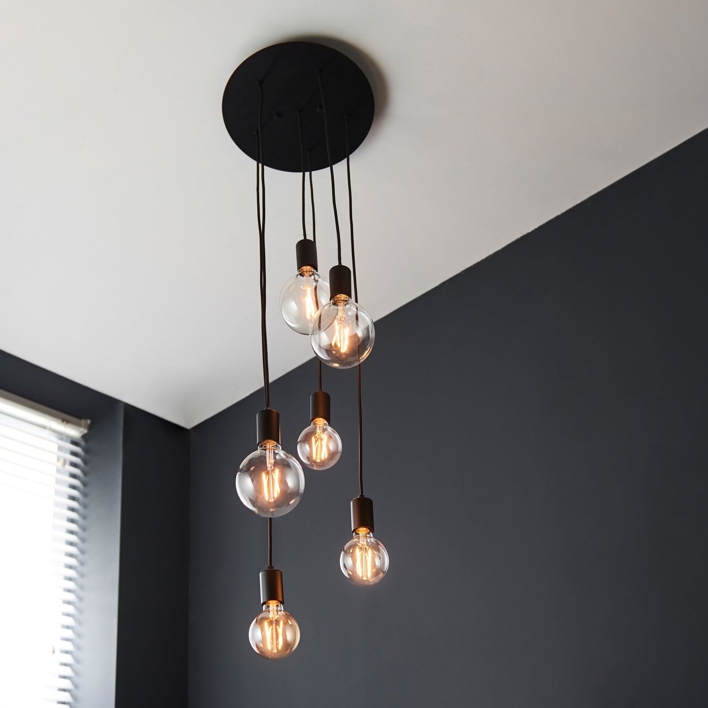 Studio Pendant Light Multiple in Matt Black
