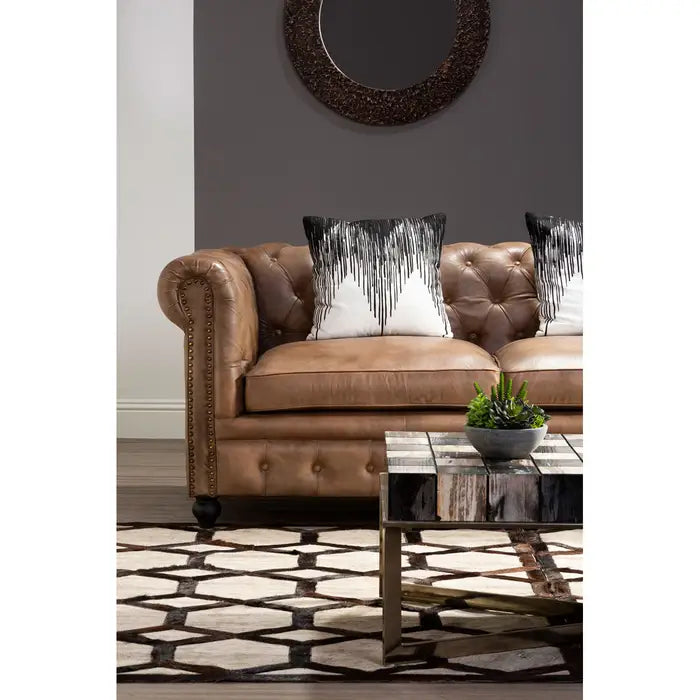 Rustic Copper Round Mirror – Textured Aluminium Frame & Unique Design