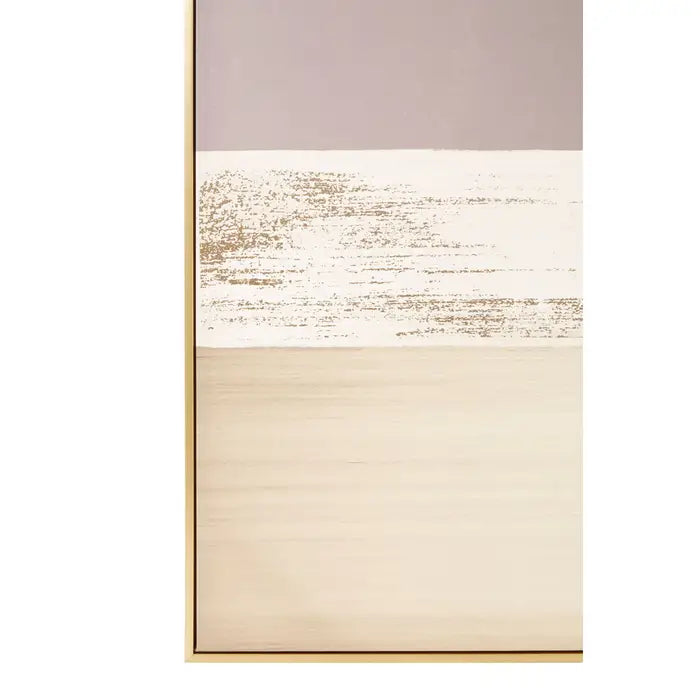Minimalist Wooden Wall Art – Grey & Gold Tones
