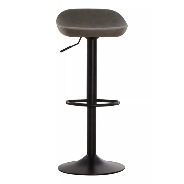 Modern Adjustable Bar Stool – Black Iron Base & ABS Seatpad
