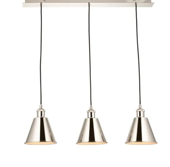 Modern Bright Nickel Pendant Light – 3-Light Stainless Steel & Adjustable Cables - Your Home Interiors