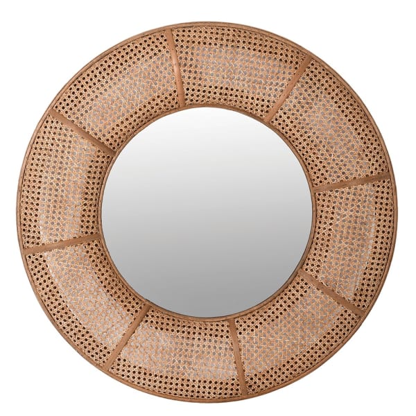 Chic Boho Rattan Round Mirror – Handwoven Plywood & Natural Finish - Your Home Interiors - House & Home