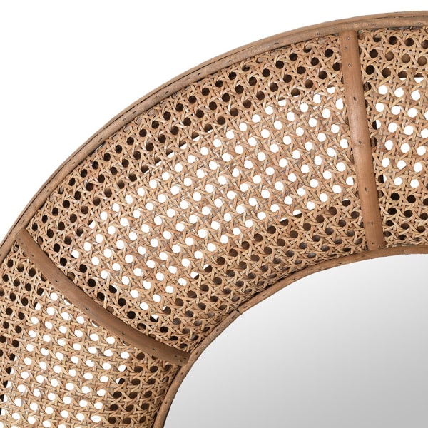 Chic Boho Rattan Round Mirror – Handwoven Plywood & Natural Finish - Your Home Interiors - House & Home