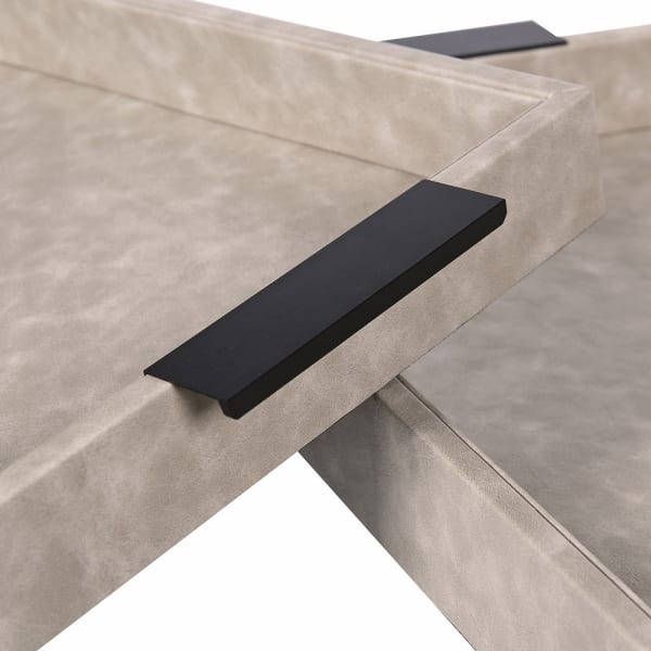 Modern Beige Serving Tray Set – PU Leather Finish & Metal Handles ( Due Back In 11/04/2025 )