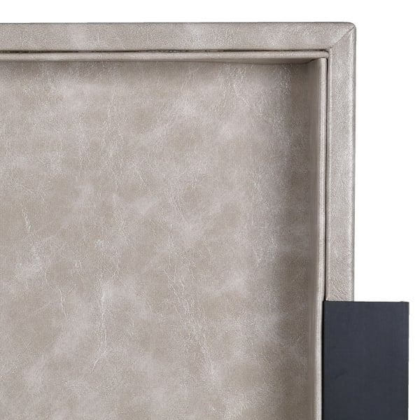 Modern Beige Serving Tray Set – PU Leather Finish & Metal Handles ( Due Back In 11/04/2025 )