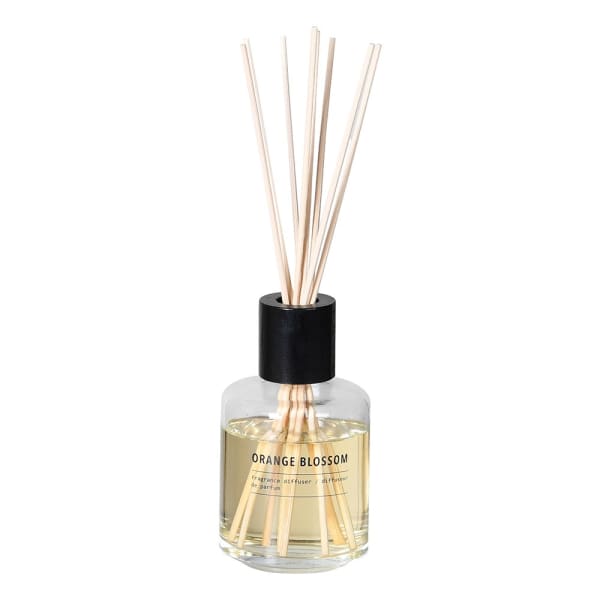 Rustic Clear Glass Reed Diffuser – Orange Blossom Scent & Natural Sticks - Your Home Interiors - House & Home
